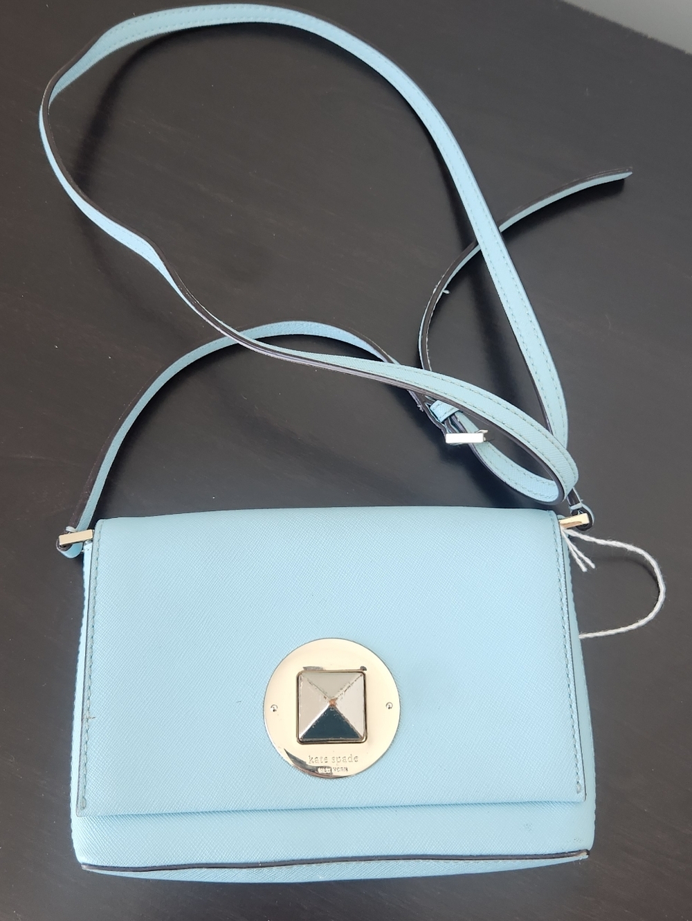 kate spade Powder Blue Crossbody with Gold-Tone Medallion